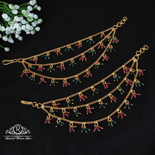 92.5 silver simple and cute Ear chains - RCBG039