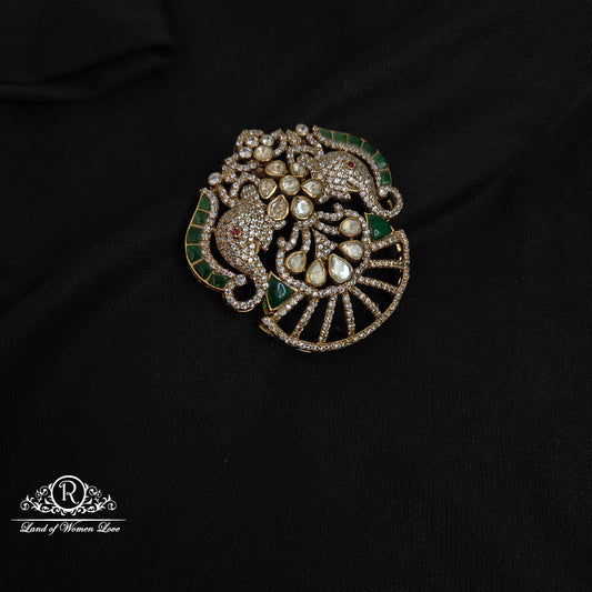 92.5 silver elephant design victorian side locket-rcm110 92.5 silver ramala jewelry / ramala collections