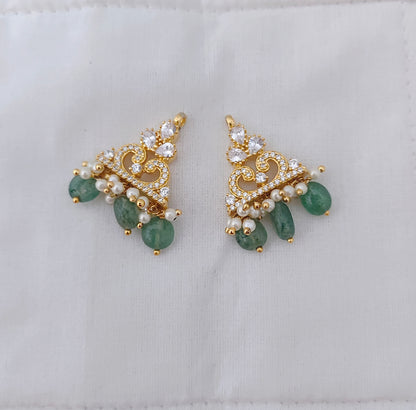 silver cz-gold polish side lockets design -rcd229 cz 92.5 silver ramala jewelry / ramala collections