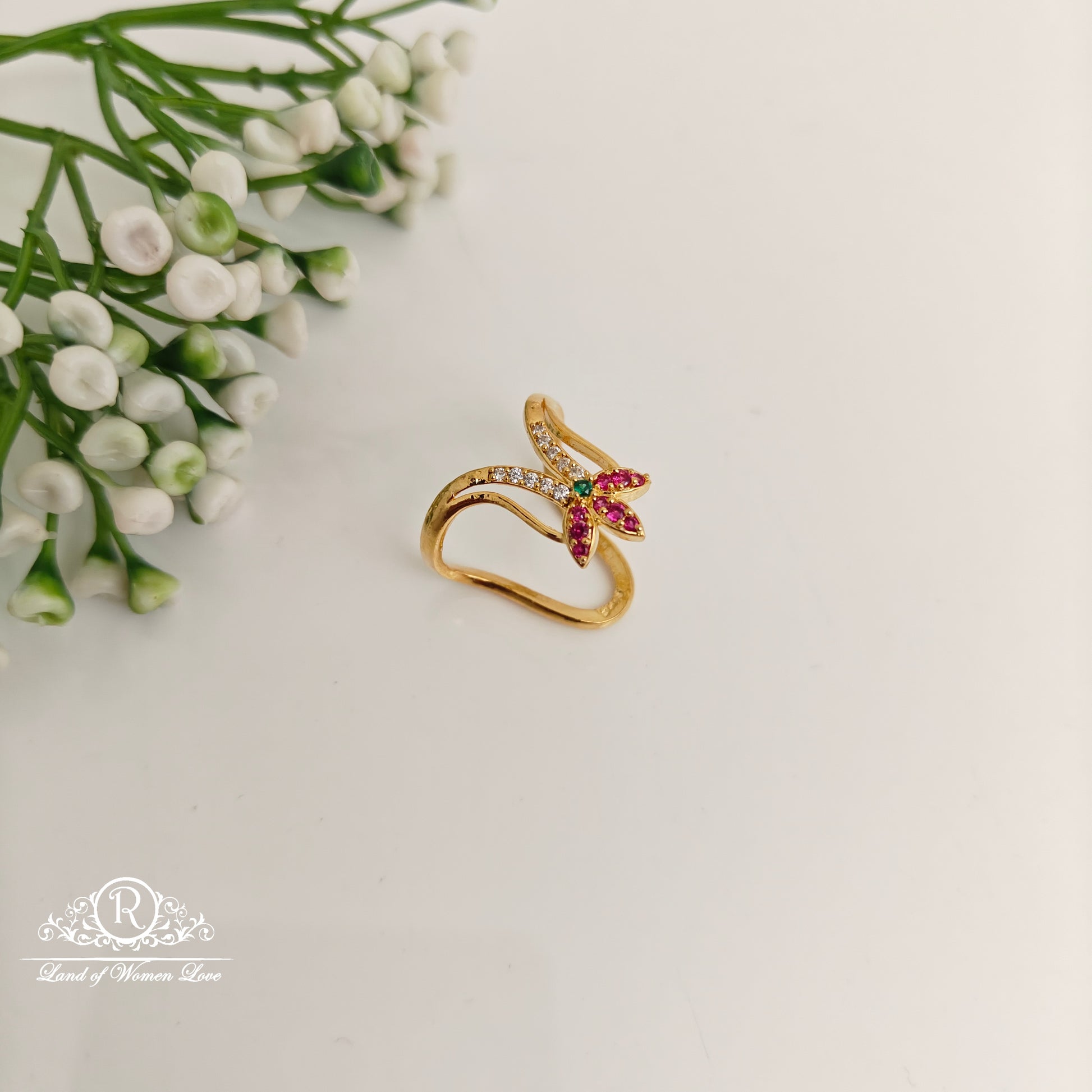 ring 92.5 silver simple and cute cz- stones vanki ring cz 92.5 silver ramala jewelry / ramala collections