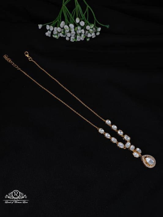 necklace 92.5 silver simple and cute moissanite necklace with chain-rch938 moissanite 92.5 silver ramala jewelry / ramala collections