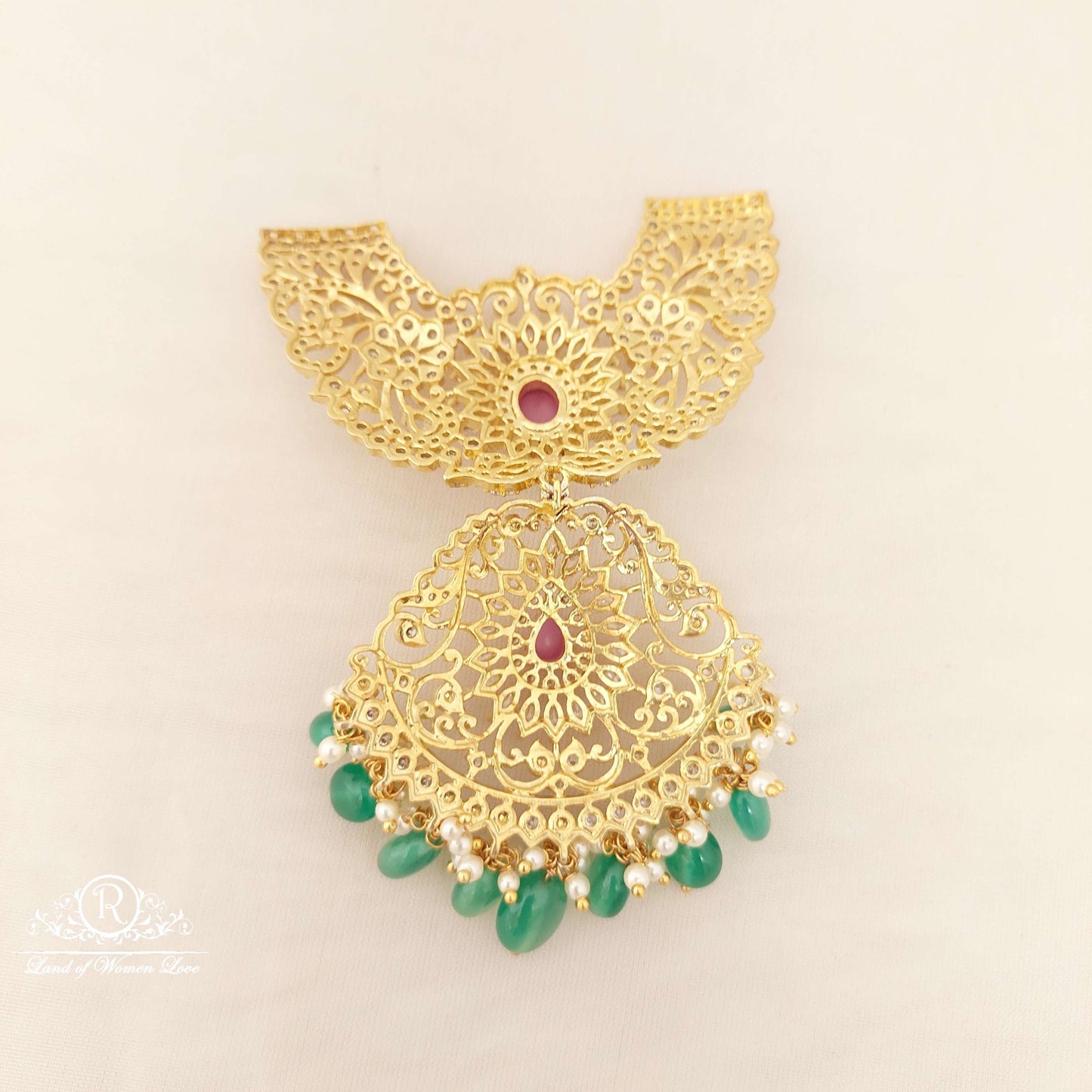 Silver CZ- White Stones Earrings With Locket-D027D028