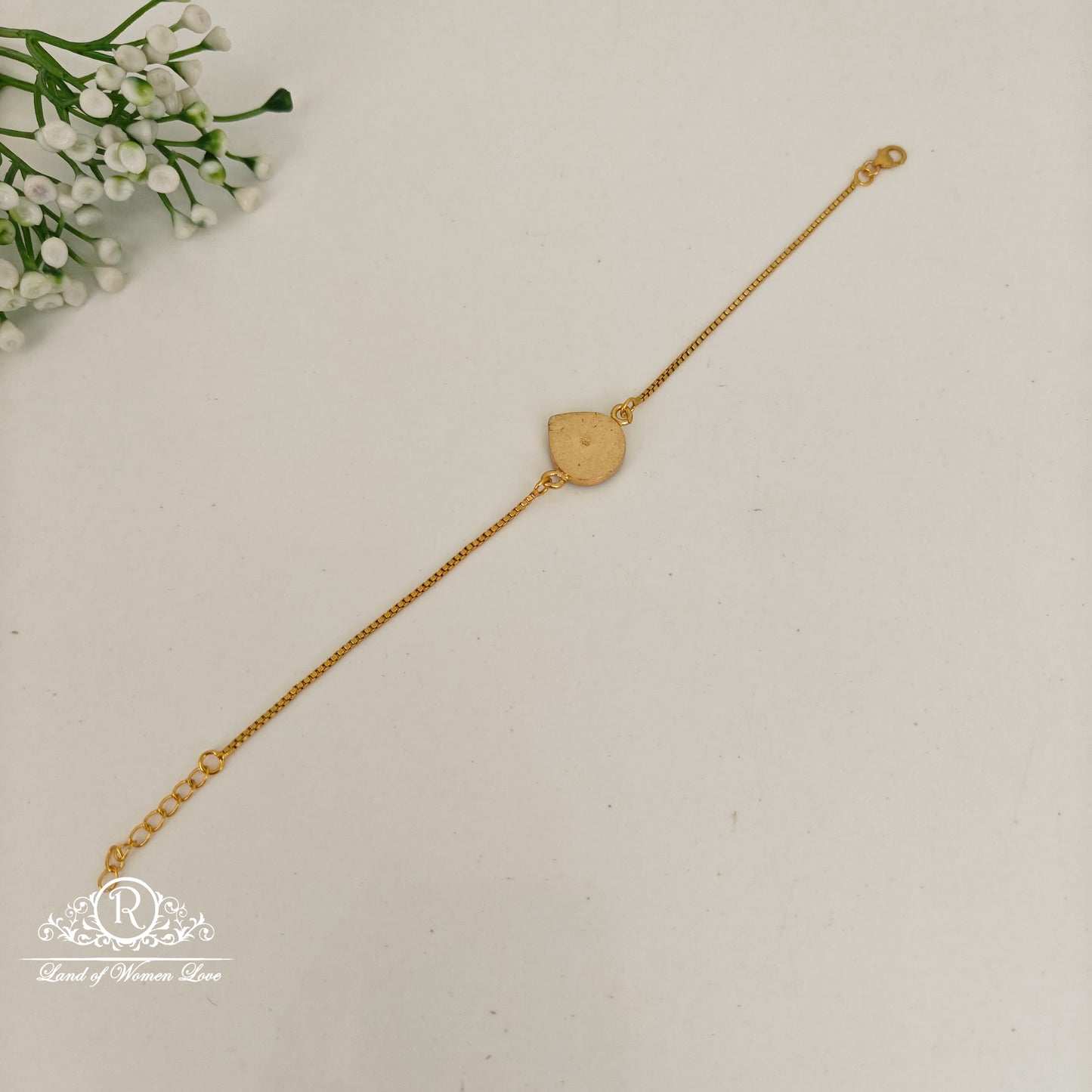 92.5 silver simple and cute  kundhan bracelet -RCP159