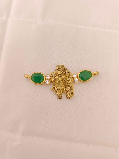 Silver Radha Krishna Mala Locket-M338