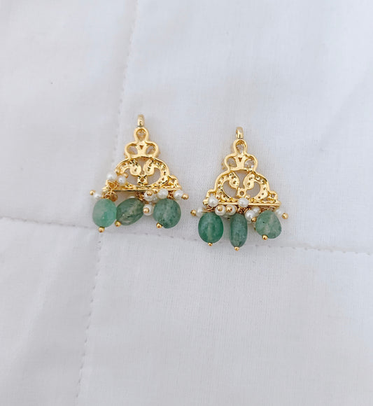 Silver CZ-gold polish side Lockets design -RCD229