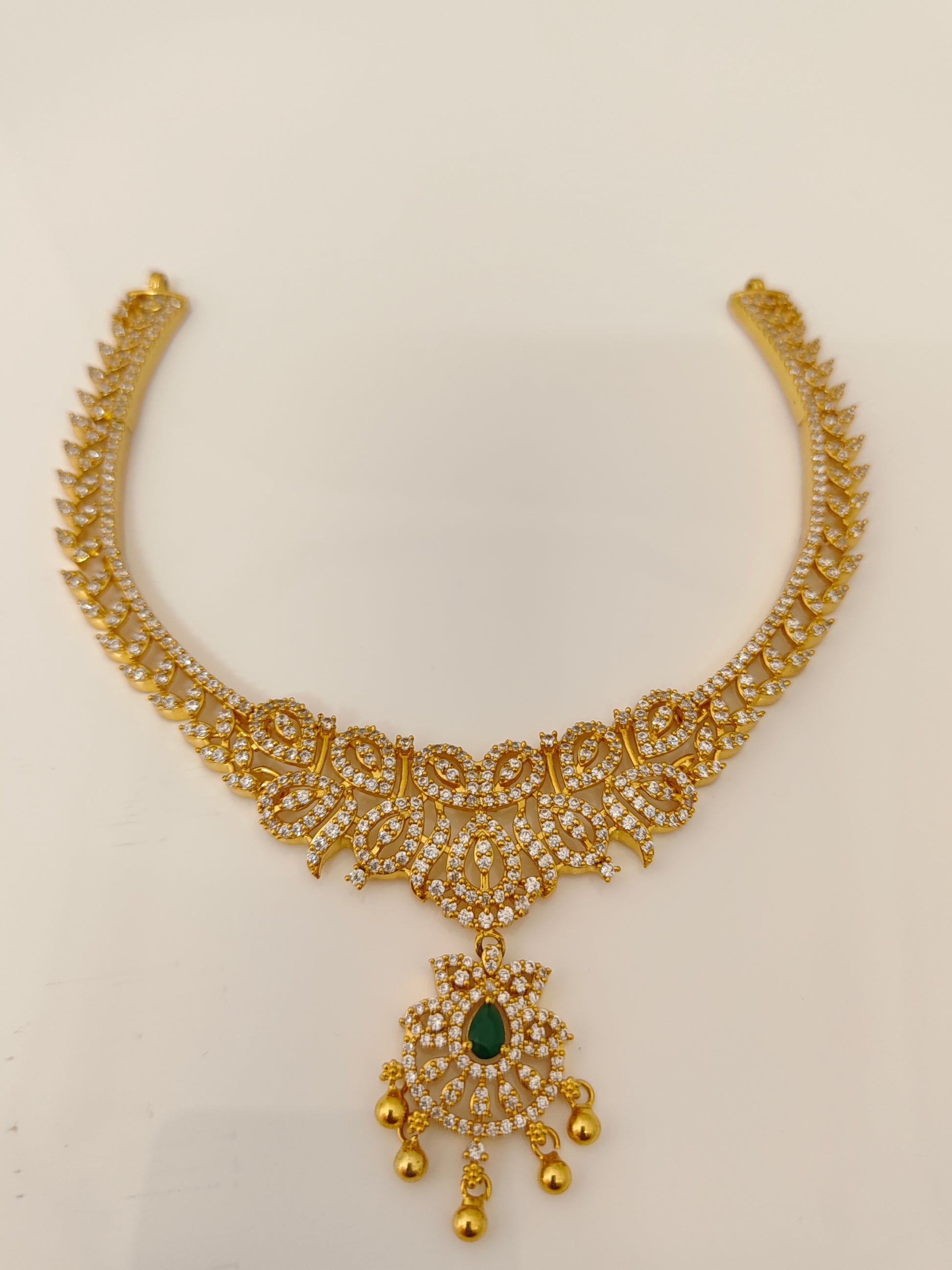 necklace silver cz- necklace-rch505 cz 92.5 silver ramala jewelry / ramala collections