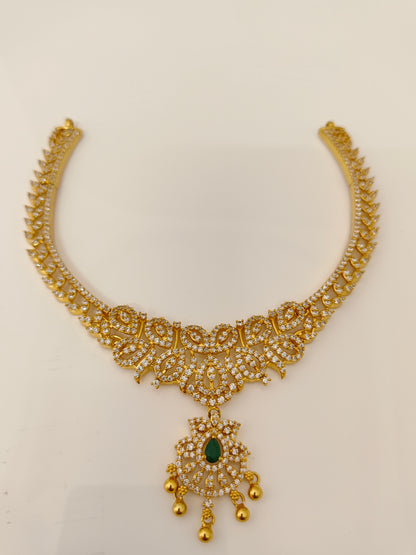 necklace silver cz- necklace-rch505 cz 92.5 silver ramala jewelry / ramala collections