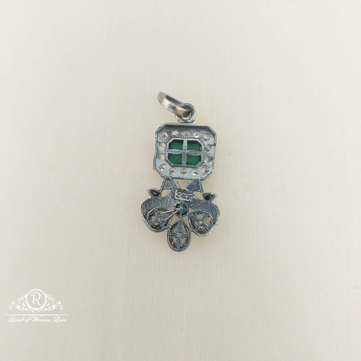 Silver Peacock Design Locket-M306