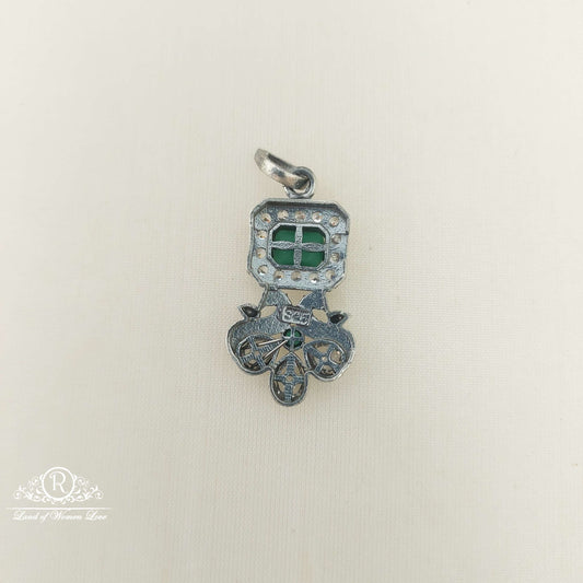 Silver Peacock Design Locket-M306