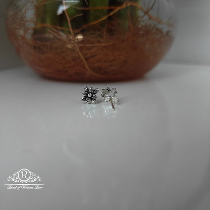 Silver antique kids earrings -RCHS12