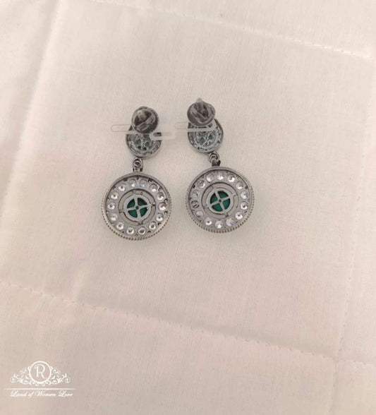 Oxidised Silver Earrings-H133