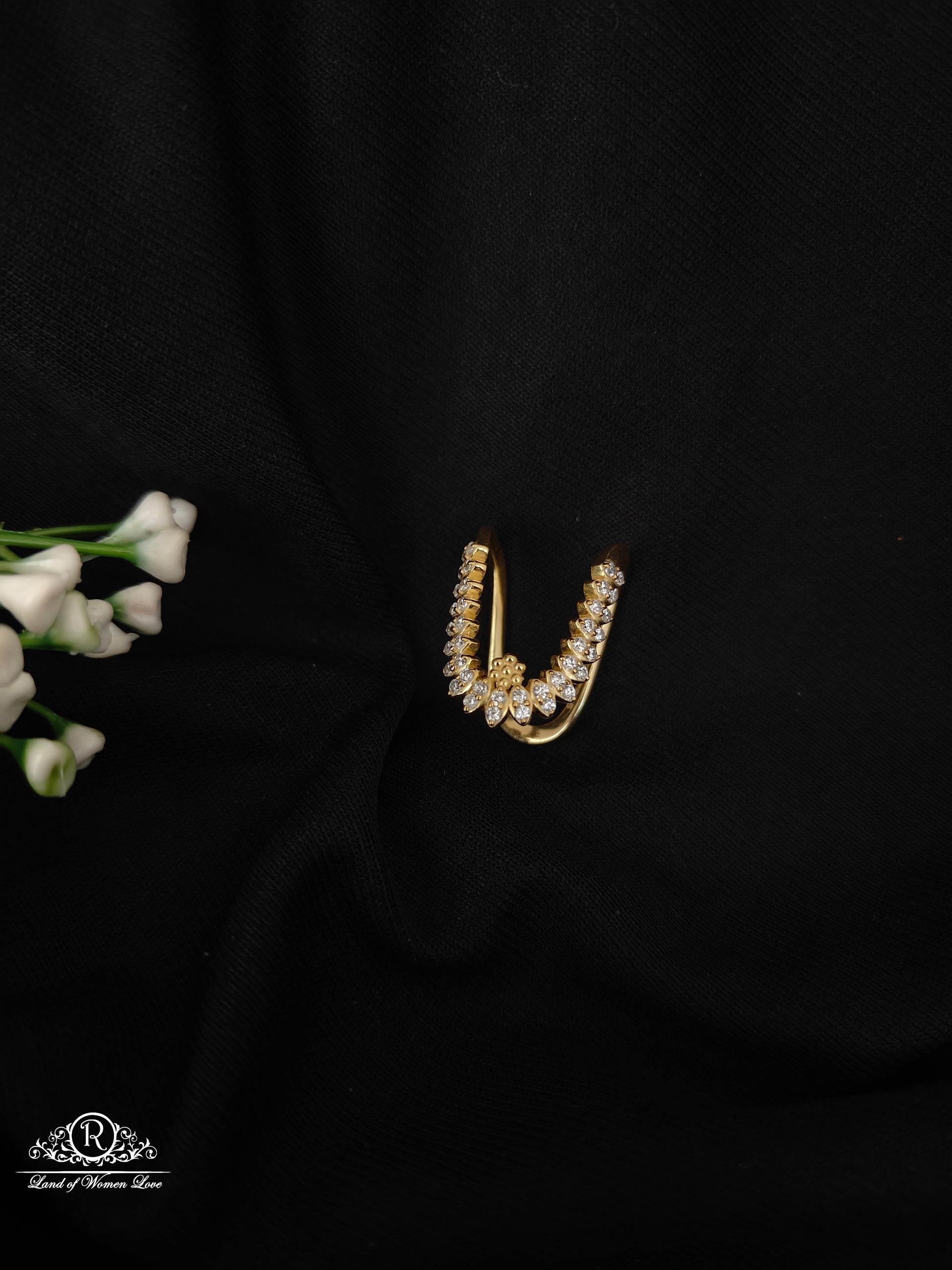 ring 92.5 silver simple and cute vanki ring - rch947 92.5 silver ramala jewelry / ramala collections