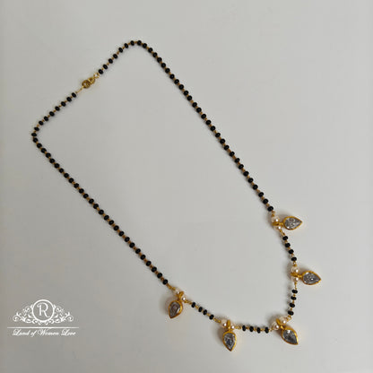 92.5 silver black beads with white stone lockets -rch791 92.5 silver ramala jewelry / ramala collections