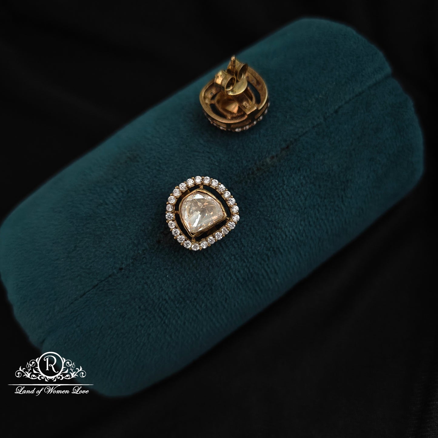 92.5 silver Victorian  Studs -RCCP328