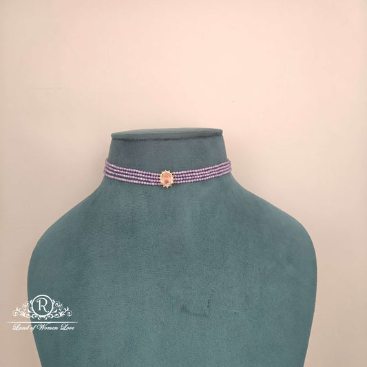 cz-locket silver chocker-rch609 cz 92.5 silver ramala jewelry / ramala collections