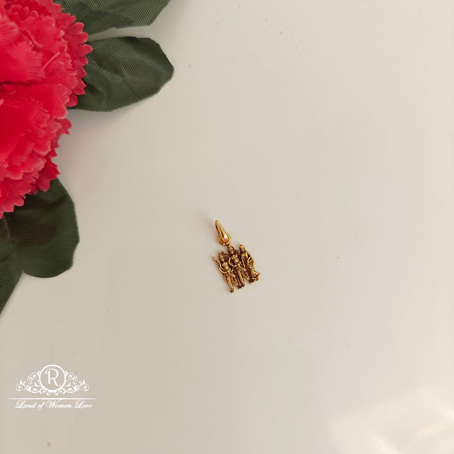 silver rama seetha lakshman locket -rcm414 92.5 silver ramala jewelry / ramala collections