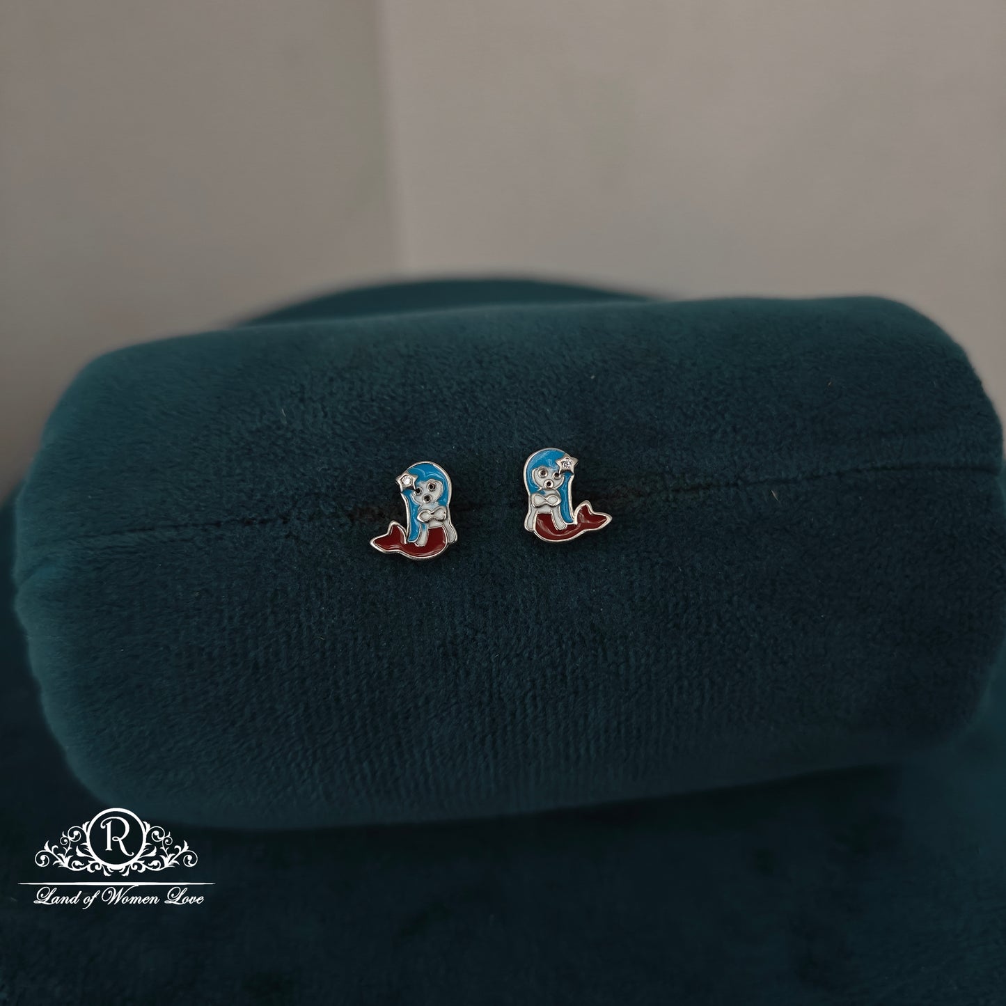 earrings 92.5 silver simple and cute kids earrings -rchk0175 92.5 silver ramala jewelry / ramala collections