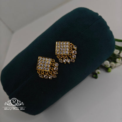 earrings 92.5 silver cz-'s earrings-rck255 cz 92.5 silver ramala jewelry / ramala collections