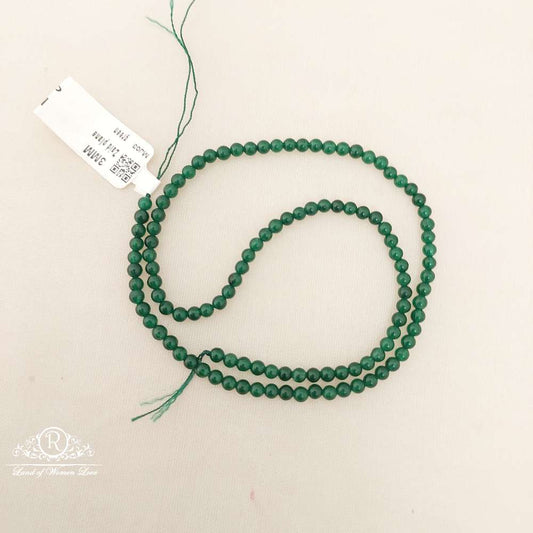 3mm green zaid plaine beads-mj03 92.5 silver ramala jewelry / ramala collections