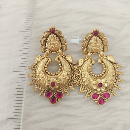 Silver Chandabali Earrings-C029