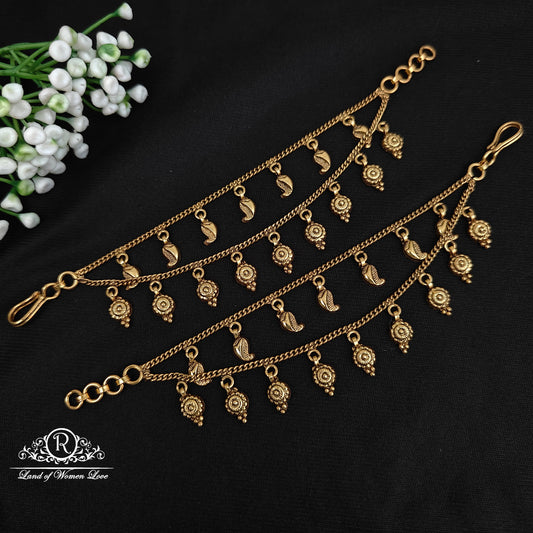 92.5 silver simple and cute ear chains - rcbg037 92.5 silver ramala jewelry / ramala collections