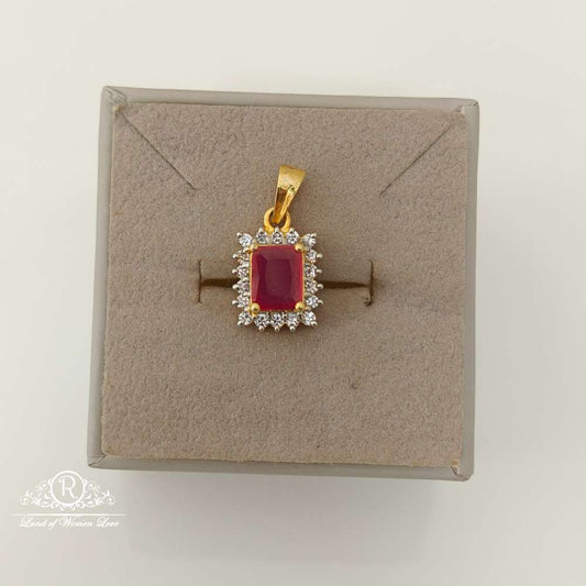 stud silver cz- kempu stone design locket-rcv289 cz 92.5 silver ramala jewelry / ramala collections