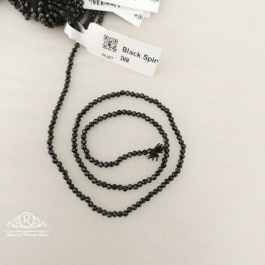 2mm black spinnals beads-mj27 92.5 silver ramala jewelry / ramala collections