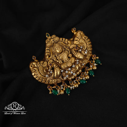 pendant 92.5 silver lakshmi devi design pendant-rccp417 92.5 silver ramala jewelry / ramala collections