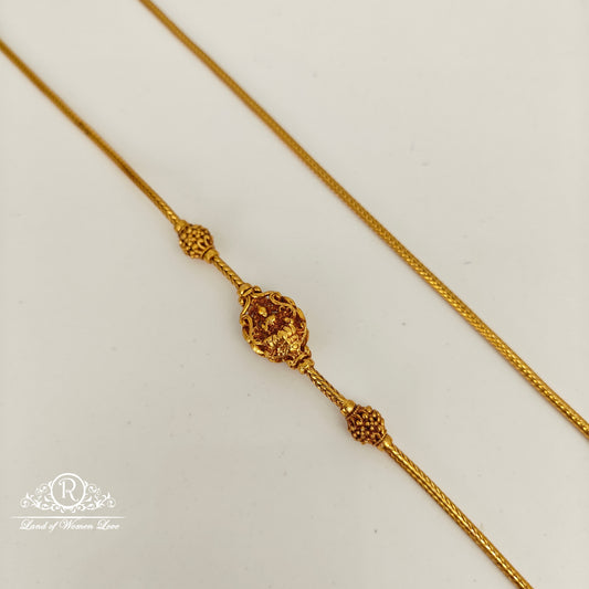 92.5 silver simple and Cute thali chain with fixed Lakshmi Devi Design -RCP143