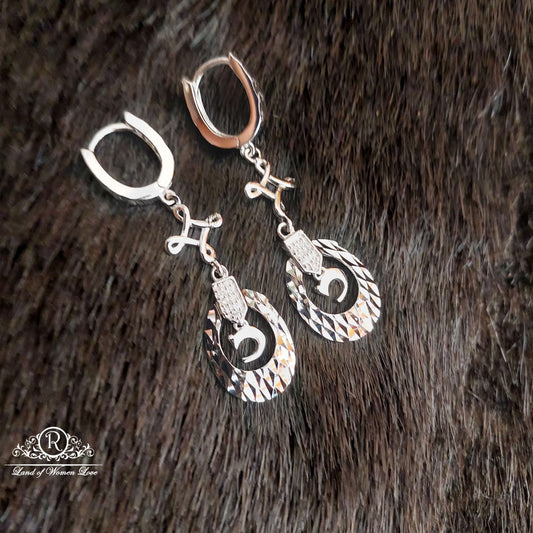 Silver Hanging Earrings-S601
