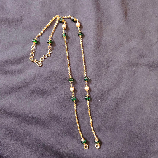 Silver gold polish chain design -RCV151