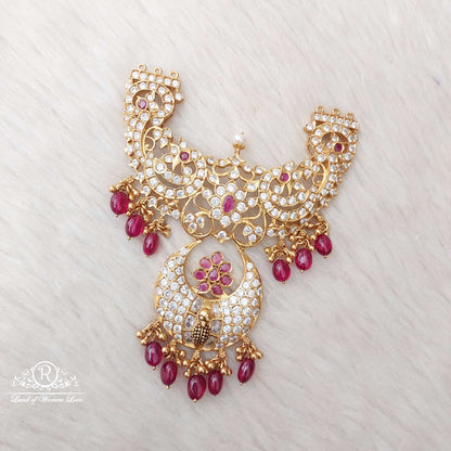 Silver White Stones Locket-S767