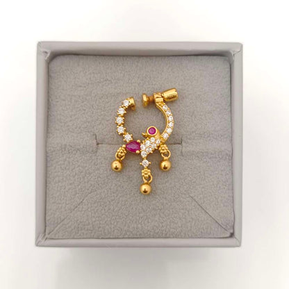 nose pin silver peacock model nose pin designs-rcm744 92.5 silver ramala jewelry / ramala collections