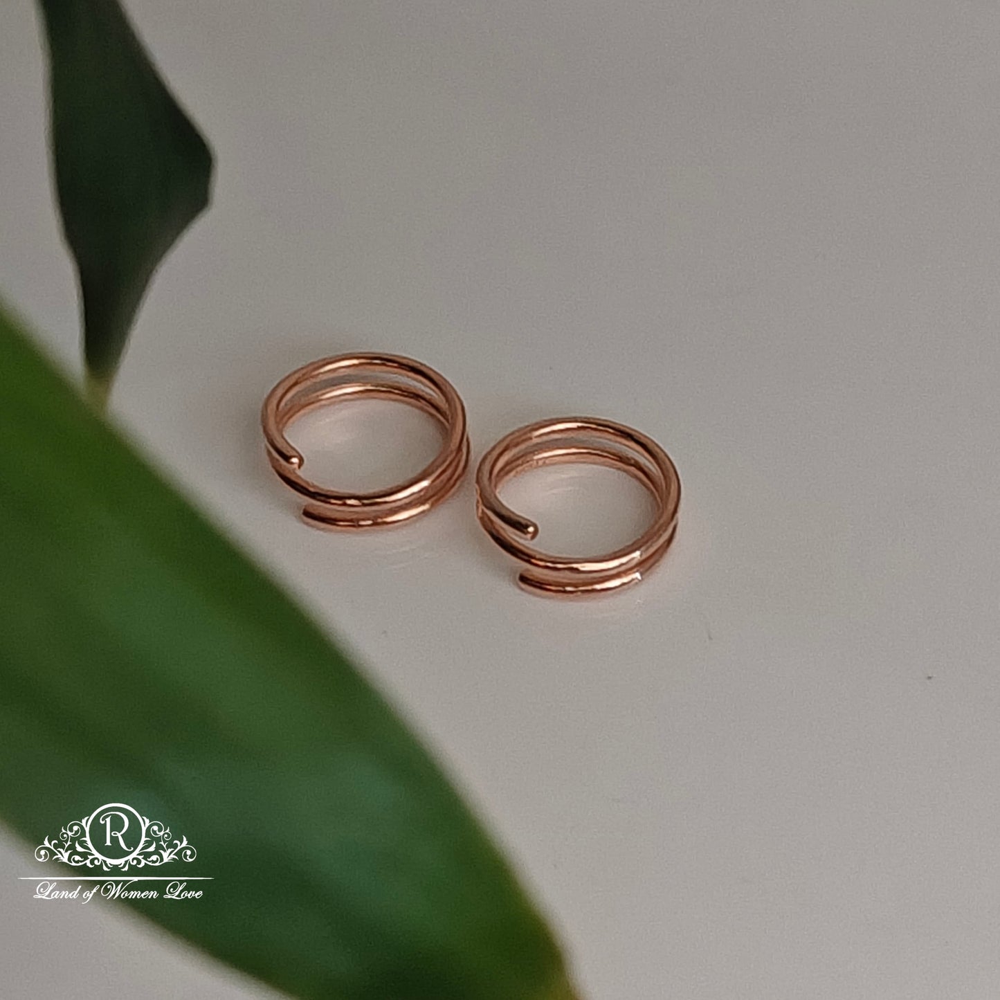 silver rose gold polish toe rings-rcrb7 92.5 silver ramala jewelry / ramala collections