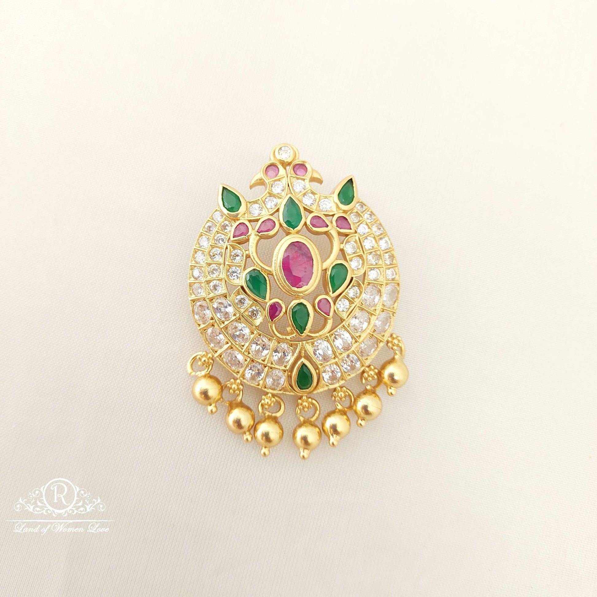 silver cz-stone peacock locket-sa407 cz 92.5 silver ramala jewelry / ramala collections