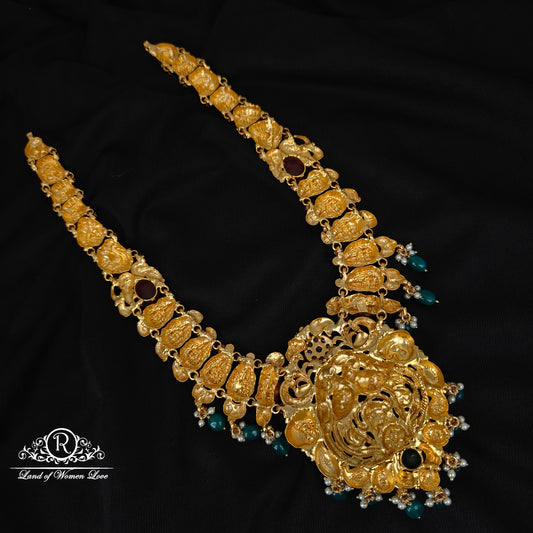 92.5 Silver Lakshmi Devi Design Haram-RCM302