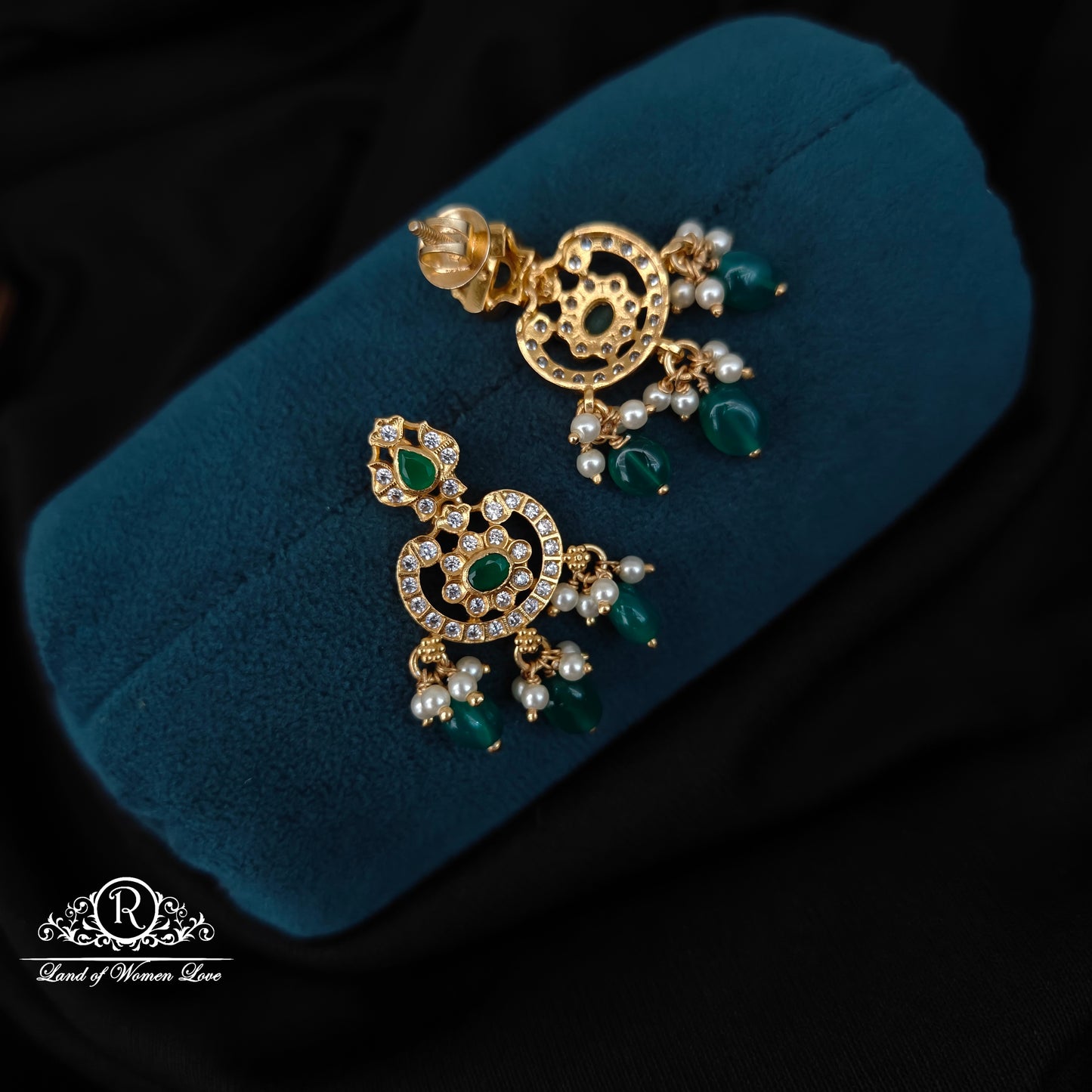 92.5 silver simple and Cute earrings with hangings -RCM365