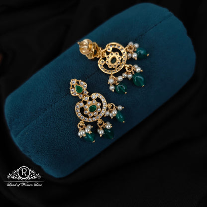 92.5 silver simple and Cute earrings with hangings -RCM365