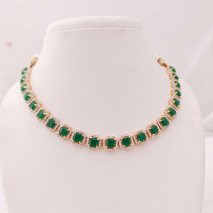 necklace silver cz-gold polish necklace designs -rcp058 cz 92.5 silver ramala jewelry / ramala collections