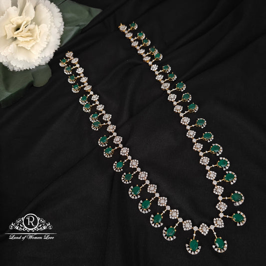 haram 92.5 silver simple and cute diamond finishing haram -rcm091242 92.5 silver ramala jewelry / ramala collections