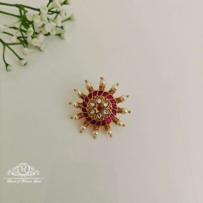 pendant simple and cute kundan silver pendant -rcn14 kundan 92.5 silver ramala jewelry / ramala collections