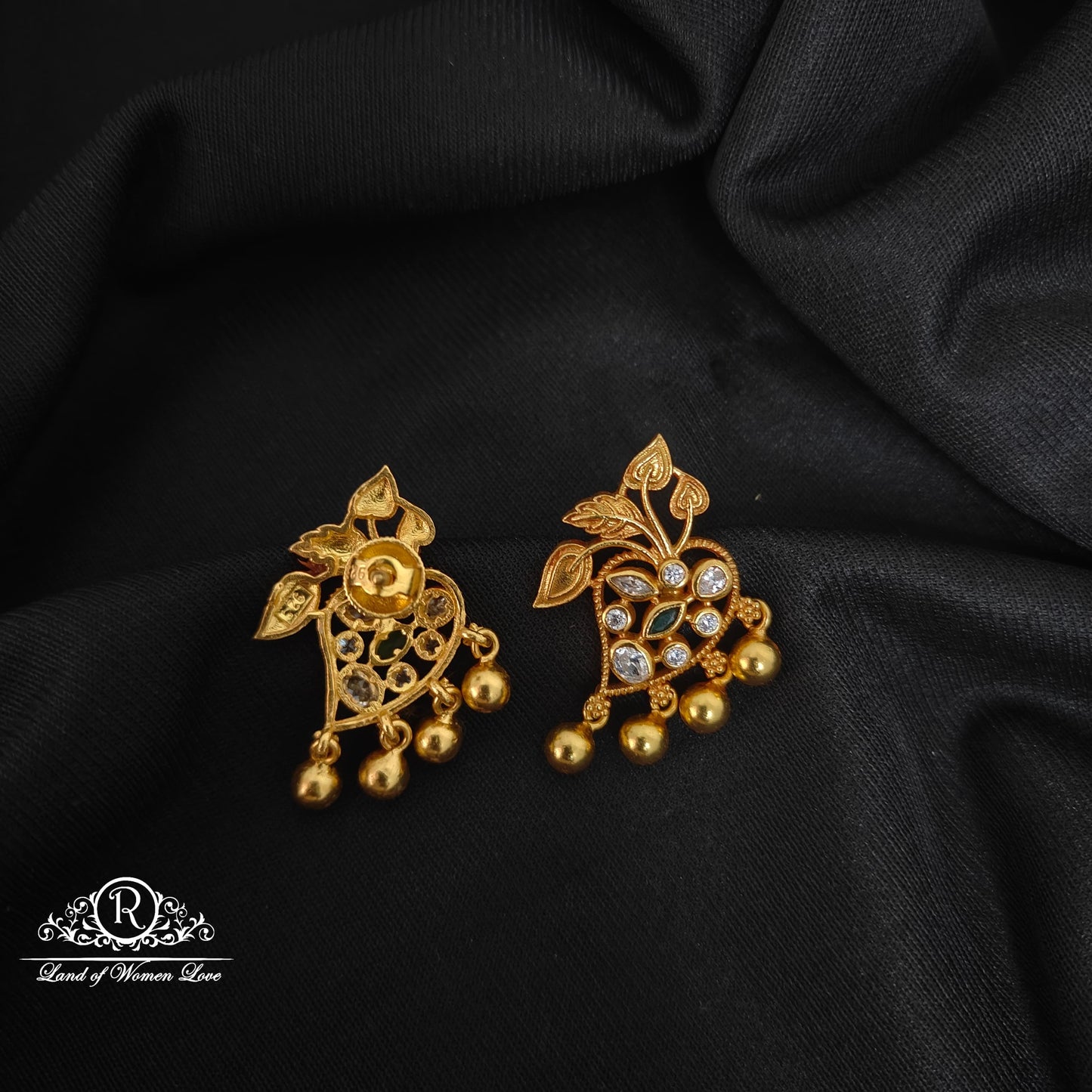 Silver mango style earrings-RCCP271