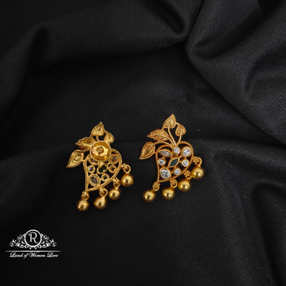 Silver mango style earrings-RCCP271