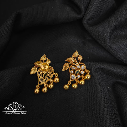 Silver mango style earrings-RCCP271