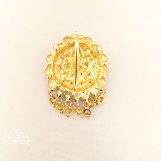 Silver With Antic Finish Lakshmi Devi Locket-V017