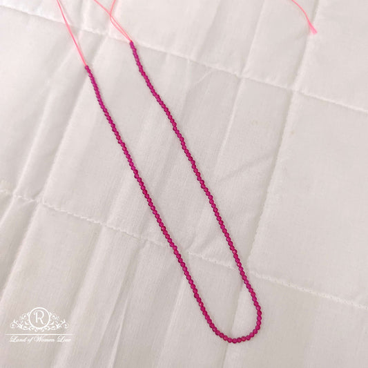 monalisa pink colour 2mm beads-rcmb20 92.5 silver ramala jewelry / ramala collections