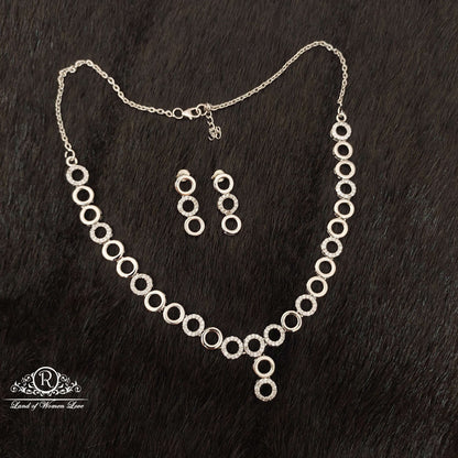 earrings silver platinum polish earrings with necklace-ss51 92.5 silver ramala jewelry / ramala collections