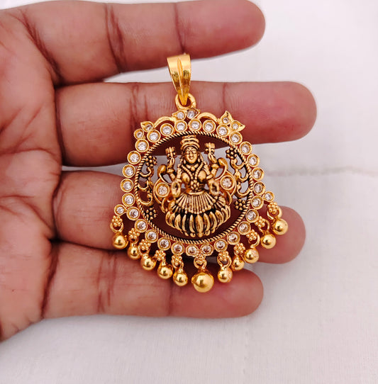 Silver gold polish Lakshmi Devi pendants -RCM520
