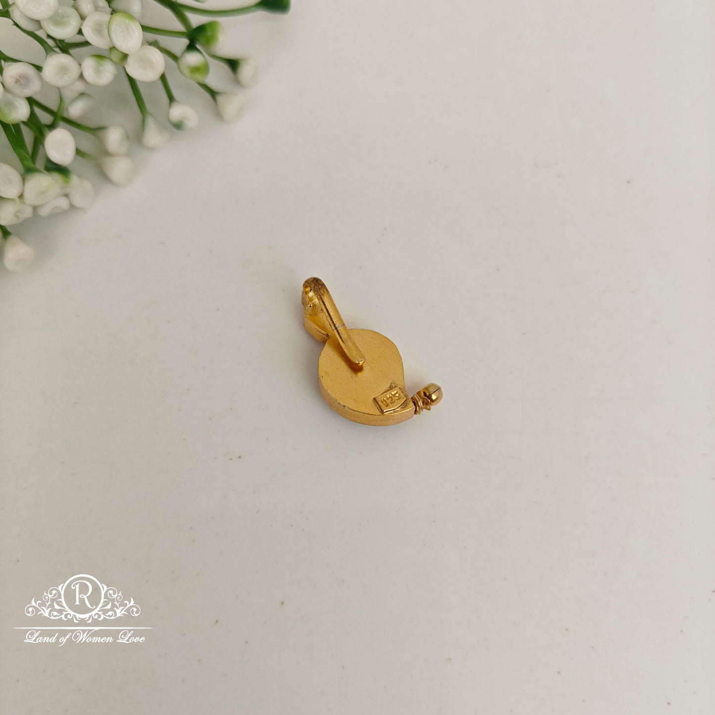 92.5 silver simple and Cute kundhan pendant-RCP161