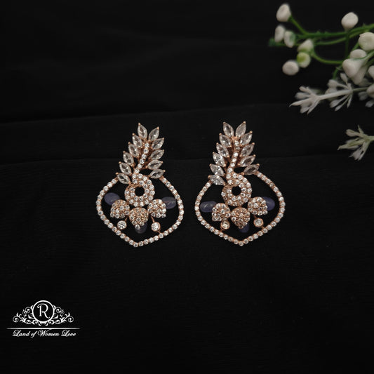 earrings 92.5 silver fusion rose gold polish beautiful design earrings-rcm1064 92.5 silver ramala jewelry / ramala collections